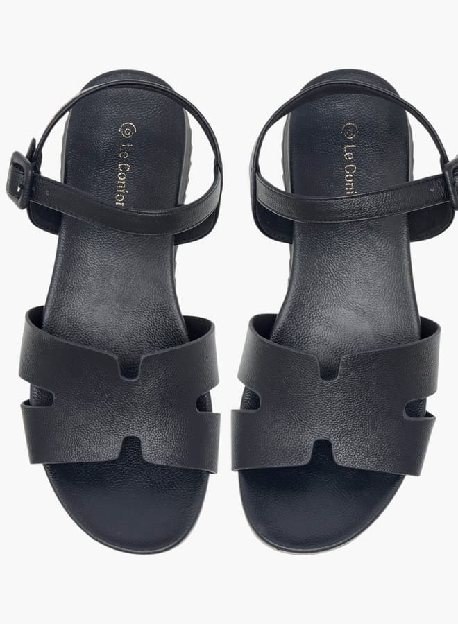 Le Confort Women Textured Sandal with Pin Buckle Closure  - Image 1