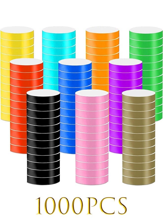 إيليلي 1000 قطعة من أساور الورق، أساور ورقية مقاومة للماء للمناسبات، أساور ورقية ملونة مقاومة للتمزق للحفلات الموسيقية والمهرجانات والحفلات الموسيقية - Image 1