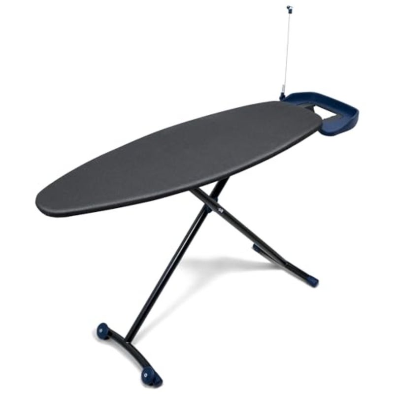 Pro Luxury Ironing Board, Extra Wide Iron Board 53''x18" with Heavy Duty Steam Iron Rest and Wheels for Easy Storage, Adjustable Height, Strong and Foldable T-Leg - Image 2