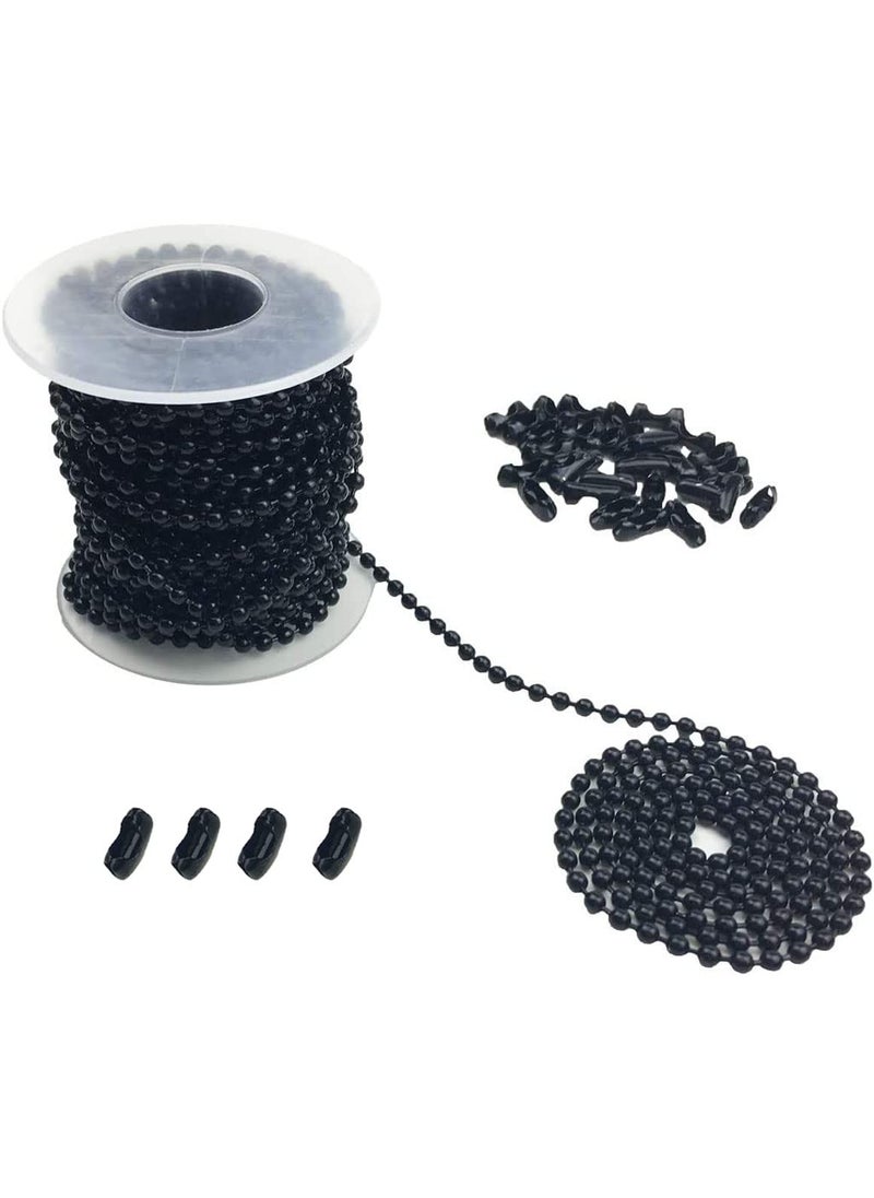 Hyamass Hyamass 10Yard 32mm Beaded Chain  Stainless Steel Pull Chain Extension Ceiling Light Fan Chain Dog Tags  Keychains with 30 Matching Connectors Rolled Packing 