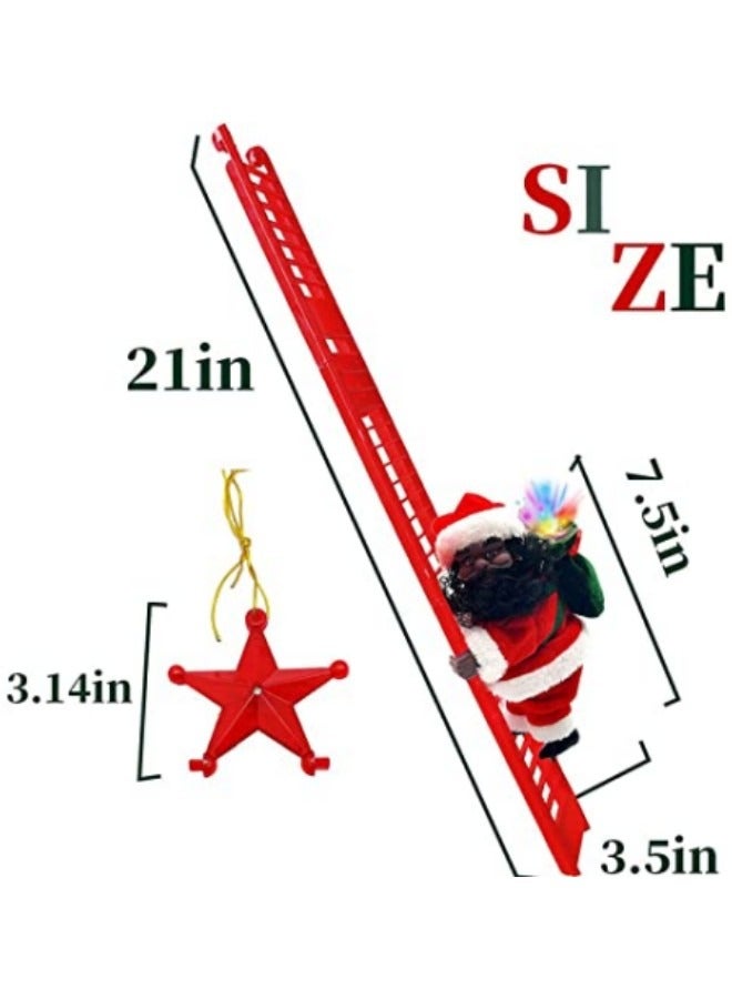 GGEROU زينة مهرجان زينة سلم متسلق، لعبة سلم متسلق كهربائية مع موسيقى زينة معلقة، زينة داخلية وخارجية لحفلة منزلية معلقة على الباب - Image 5