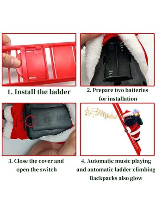 GGEROU زينة مهرجان زينة سلم متسلق، لعبة سلم متسلق كهربائية مع موسيقى زينة معلقة، زينة داخلية وخارجية لحفلة منزلية معلقة على الباب - Image 2
