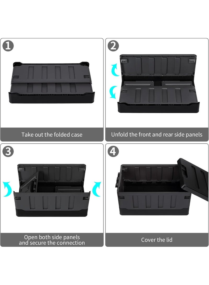 Manful Outdoor Camping Storage Box with Flat Lid 35L Capacity (Yellow & Grey) - Image 4