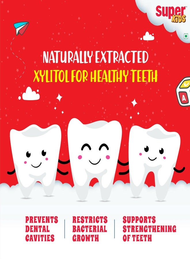 Super Kids Jack and Jill Strawberry Toothpaste for Kids 2-5 years | Baby toothpaste For Cavity Protection, Natural Strawberry Flavoured Toothpaste) 50 Gm - Image 3