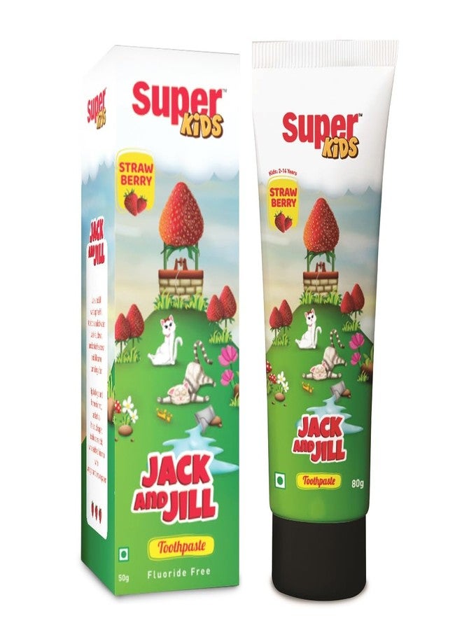 Super Kids Jack and Jill Strawberry Toothpaste for Kids 2-5 years | Baby toothpaste For Cavity Protection, Natural Strawberry Flavoured Toothpaste) 50 Gm - Image 1