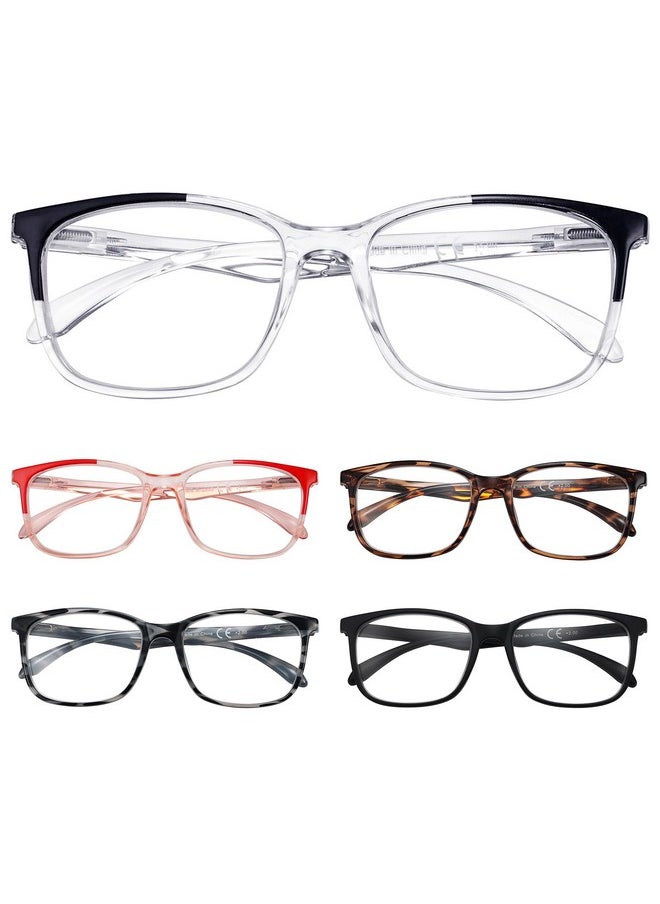 Eyekepper - 5 Packing Reading Glasses Women Large Frame Readers Men +1.50 - Image 1