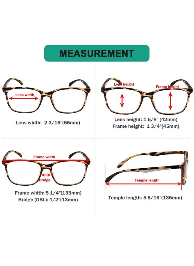 Eyekepper - 5 Packing Reading Glasses Women Large Frame Readers Men +1.50 - Image 1