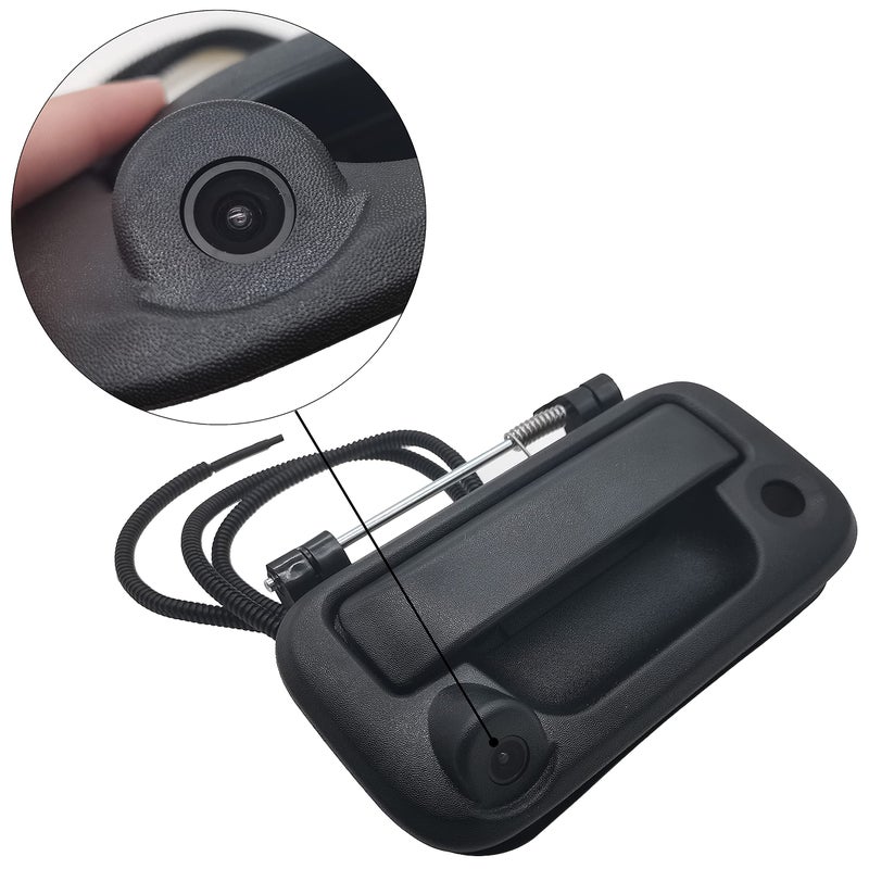 YCTMALL Tailgate Handle with Camera, OE: #8L3Z-9943400-AC, Compatible with Ford F150, F250, F350, F450, F550 (Black) - Image 2