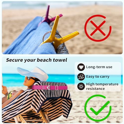 TOOVREN 2-in-1 Travel Belt for Luggage Straps Add a Bag Bungees Suitcase Luggage Strap Over Handle Suitcases Belt for Carry On Bag Adjustable Backpack Attachment Airport Travel Accessories Rose - Image 5