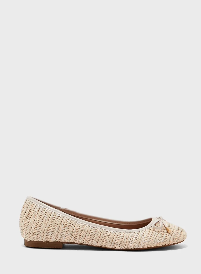 NEW LOOK Laffia Ballerinas