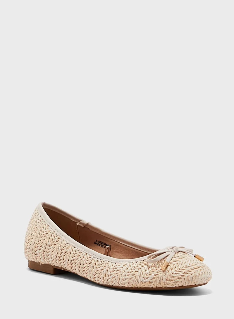 NEW LOOK Laffia Ballerinas