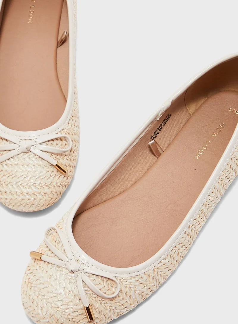 NEW LOOK Laffia Ballerinas