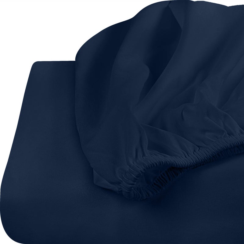 Utopia Bedding Twin XL Fitted Sheets - Bulk Pack of 2 Bottom Sheets - Soft Brushed Microfiber - Deep Pockets - Shrinkage & Fade Resistant - Easy Care (Twin XL  Navy) - Image 4