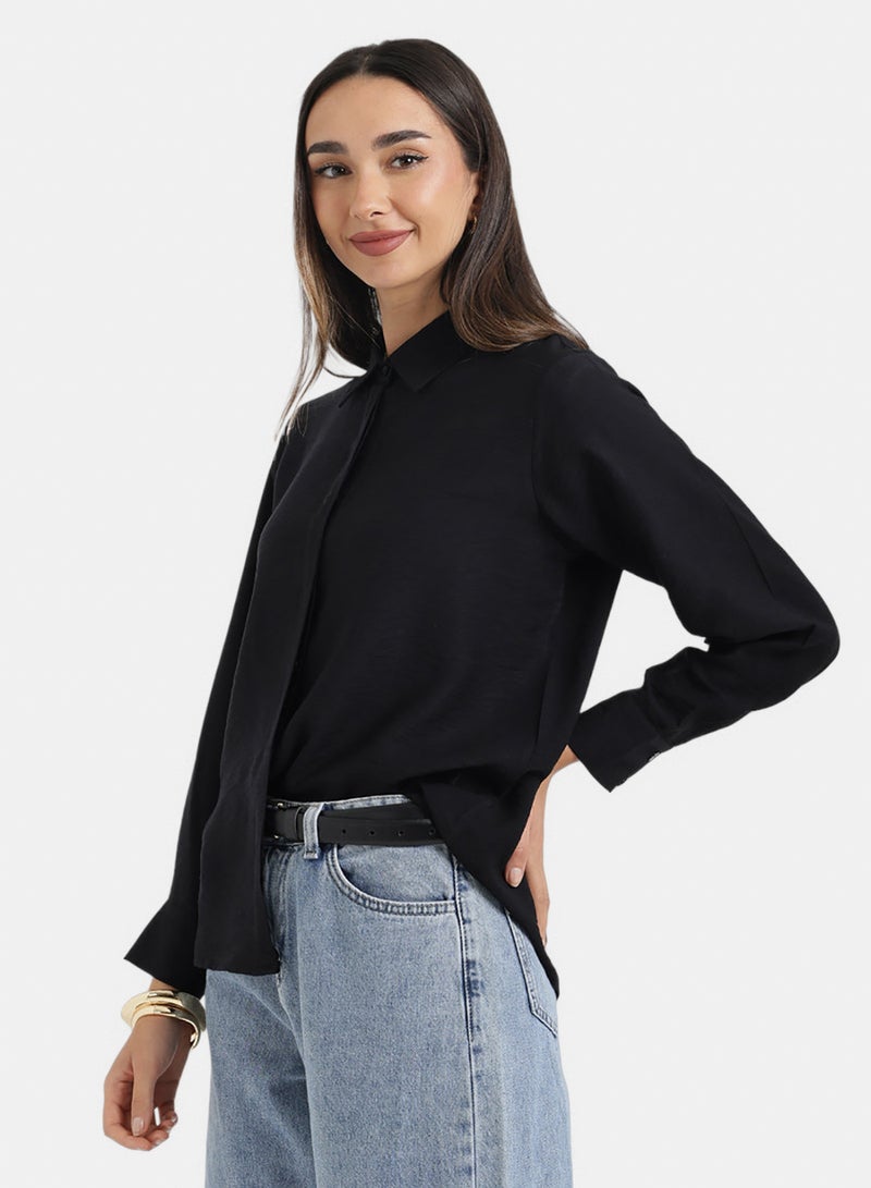 Carina Hidden Placket Lounge Shirt - Image 3