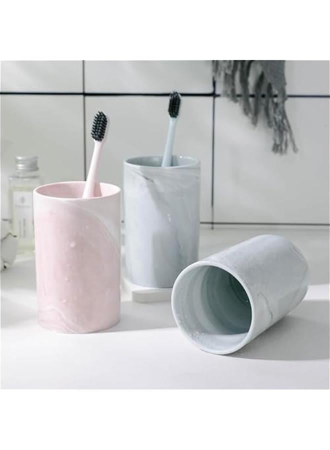 كوب سيراميك رمادي ريفي لتفريش الفم وحامل فرشاة الأسنان ومعجون الأسنان سعة 280 مل، أكواب شرب الحليب البورسلين للاحتفال ب - Image 4
