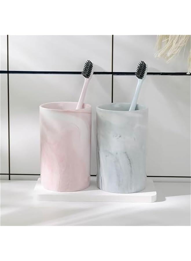 كوب سيراميك رمادي ريفي لتفريش الفم وحامل فرشاة الأسنان ومعجون الأسنان سعة 280 مل، أكواب شرب الحليب البورسلين للاحتفال ب - Image 5