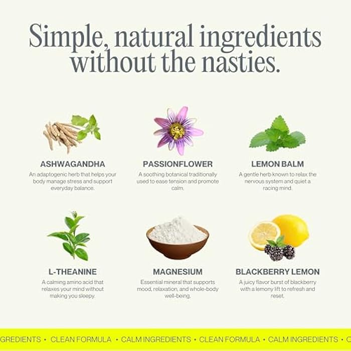 PROXY Just Chill Stress Relief Gummies | Daily Calm with Ashwagandha, Magnesium, L-Theanine, Lemon Balm & Passionflower | Natural Stress Support & Relaxation | Vegan BlackBerry Lemon, 30 Count - Image 5