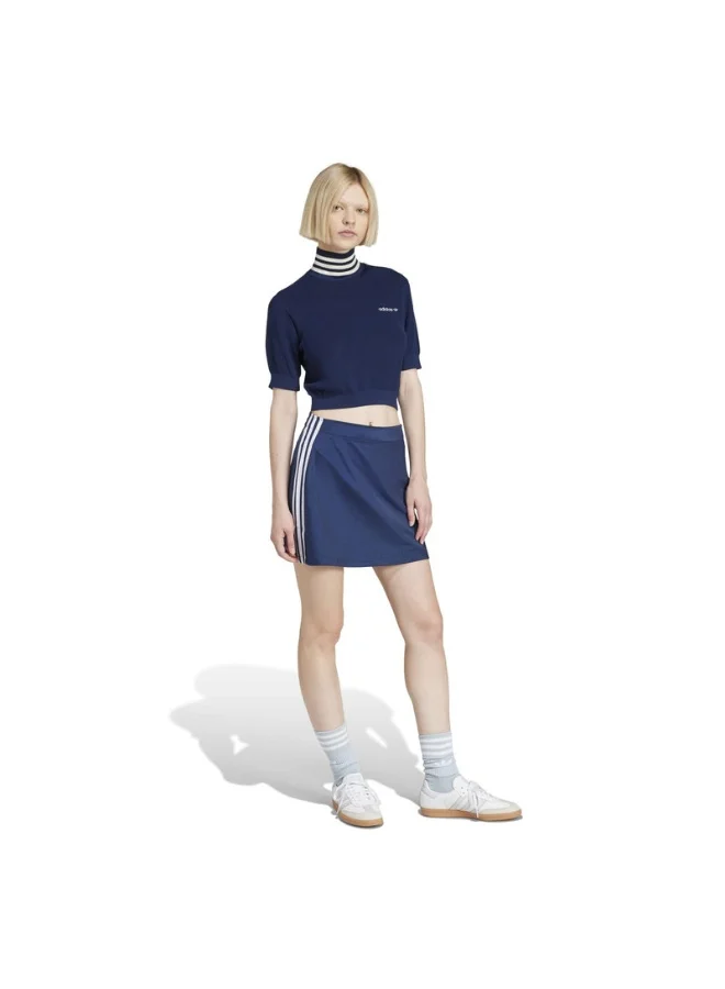 adidas Originals adidas CROP TURTLENECK Blue Originals Women TOPS