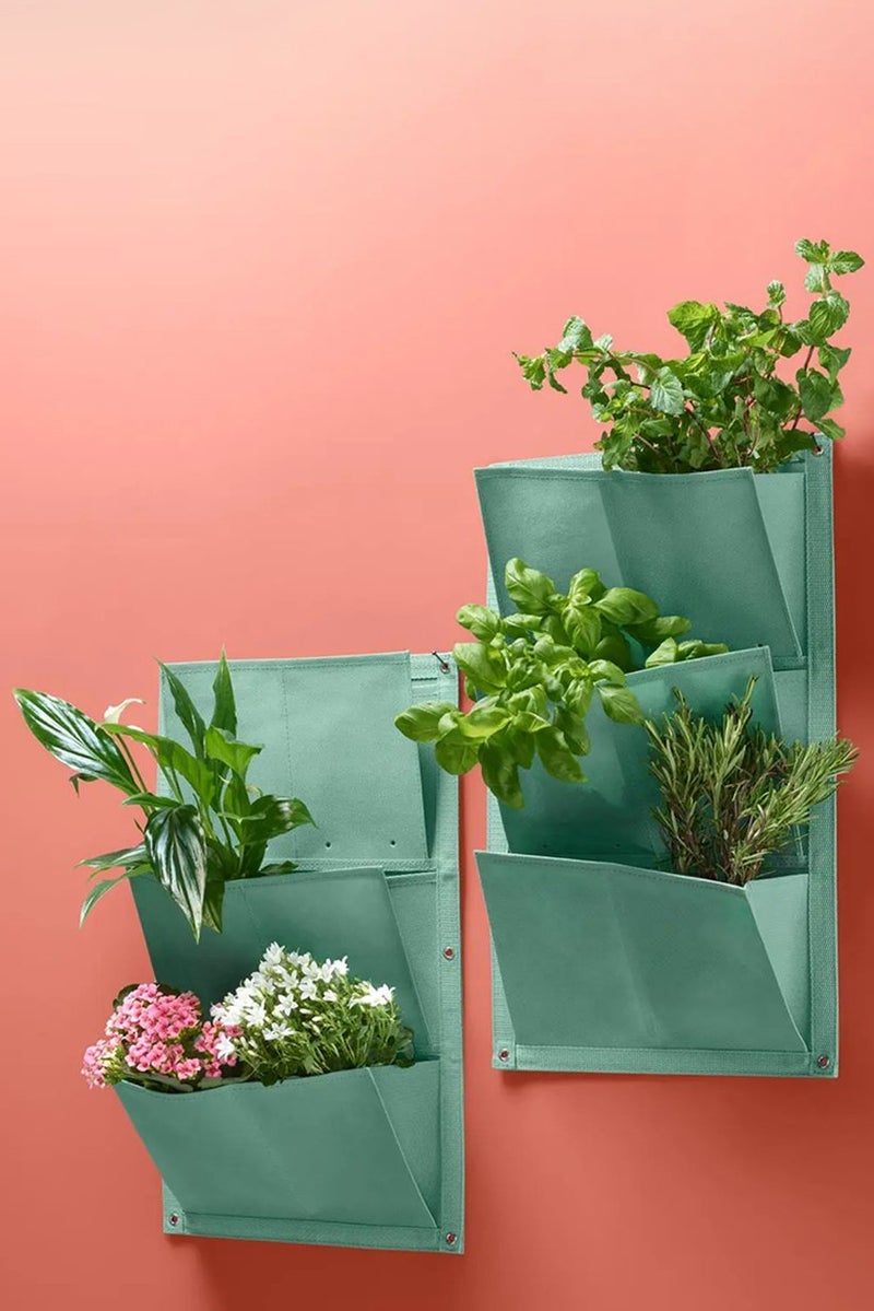 Tchibo Vertical Plant Pouches, Green  - Image 1