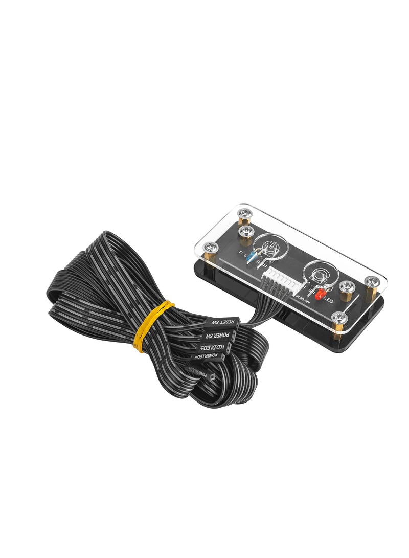 Zikra Desktop Computer Power Button PC Switch External Power Switch Power Supply Button Restart Button for PC Case Motherboard Switch On Off Power SW Cables - Image 1