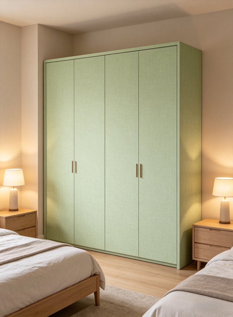 Anna Self-Adhesive Wallpaper Roll - Tea Green, PVC Waterproof & Moisture-Proof, Solid Color with Cloth Texture, 40 cm x 10 m - Image 4