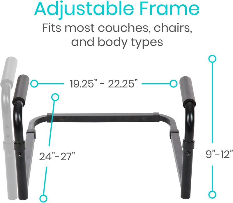 Vive Stand Assist  Mobility Standing Aid Rail for Couch Chair  Assistance Handle for Patients Elderly Seniors and Disabled  Safety Grab Bar for Sitting Sofa Home  Adjustable Portable Device - Image 4