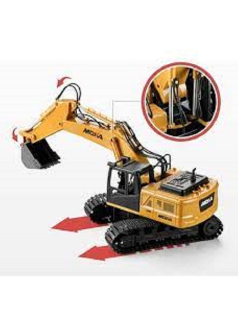Excavator with 2.4G Remote Control Technology, Dual Rubber Tracks, and Climbing Capability