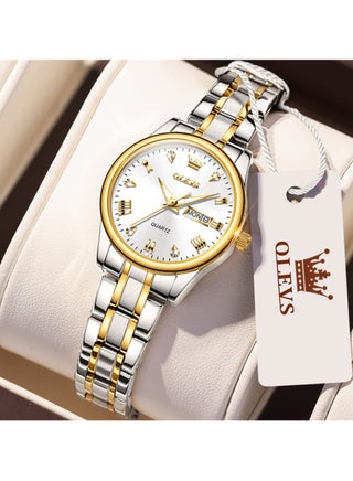 OLEVS Women's Quartz Watch, Luxury Stainless Steel, Luminous, Waterproof Fashion Date Wrist Watch - view 3