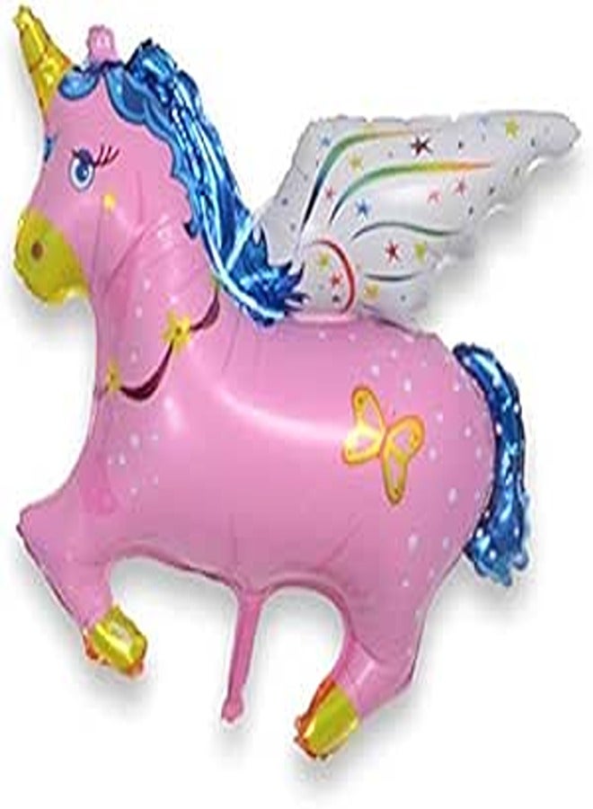 Mini Pink Pegasus Aluminium Foil Balloons Balls Birthday Party Festival Decor Supplies