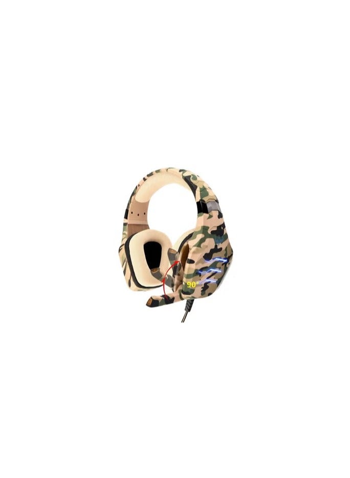 CATANES Stereo Gaming Headset GP60M Wired Built-in Microphone and Noise Isolation 3.5mm Jack for Mobile, PS4, and Multi-Platform Gaming - Camouflage - Image 1