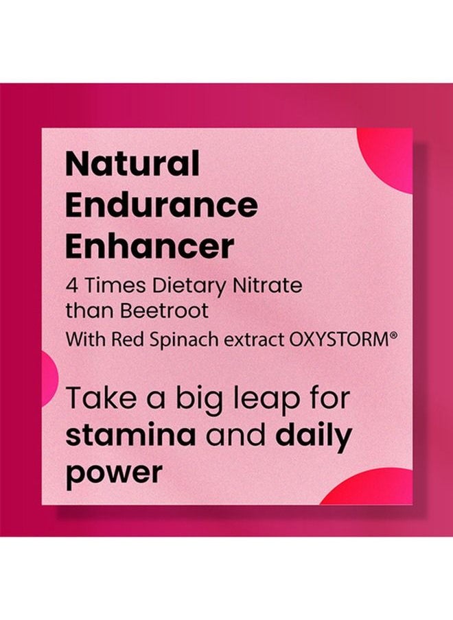 Gardeno - Oxy Xtra Boost Nitric Oxide For Stamina and Performance From Red Spinach 60 Veg Capsules - Image 1