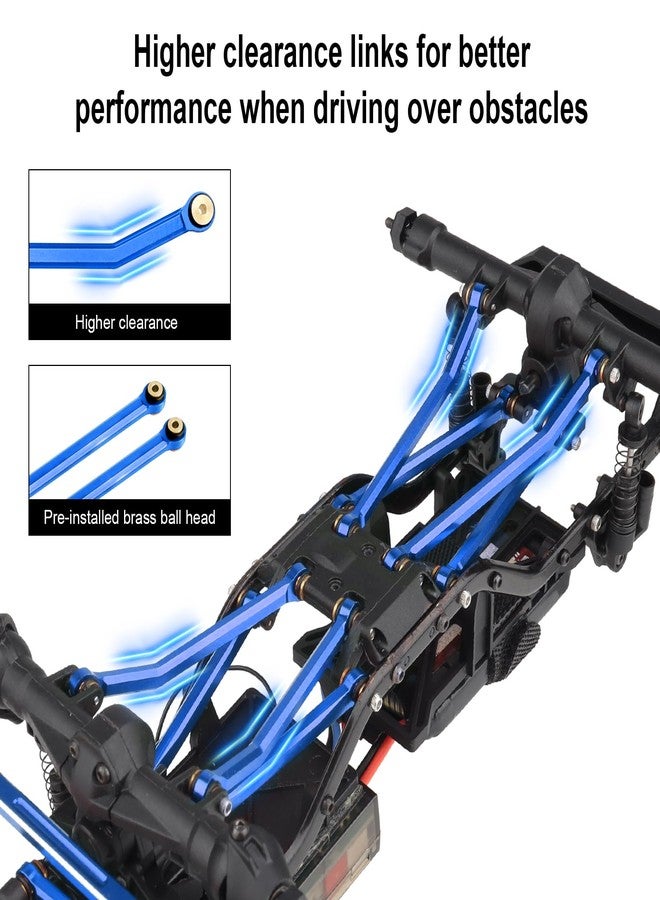 Hobbypark High Clearance Links Set Upgrades for Axial SCX24 C10 AXI00001 Wrangler JLU AXI00002 Bronco AXI00006 1/24 RC Crawler Car (Blue) - Image 5