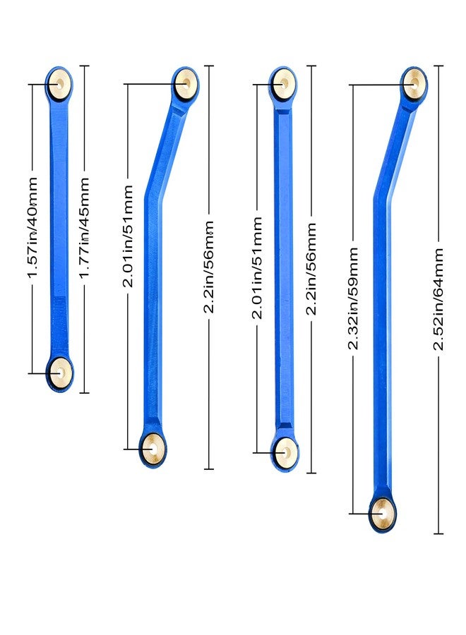 Hobbypark High Clearance Links Set Upgrades for Axial SCX24 C10 AXI00001 Wrangler JLU AXI00002 Bronco AXI00006 1/24 RC Crawler Car (Blue) - Image 2