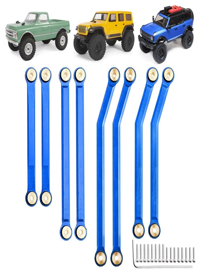 Hobbypark High Clearance Links Set Upgrades for Axial SCX24 C10 AXI00001 Wrangler JLU AXI00002 Bronco AXI00006 1/24 RC Crawler Car (Blue) - Image 1