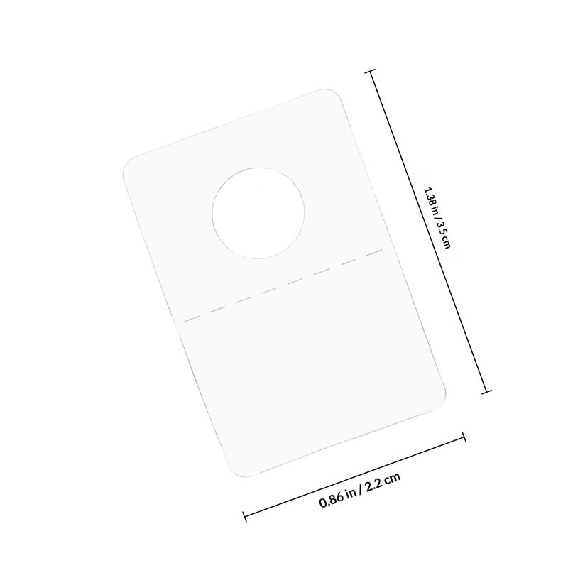 500Pcs Slot Hole Self-adhesive Hanging Tabs Clear Tabs Adhesive Tabs for Item Display - Image 2