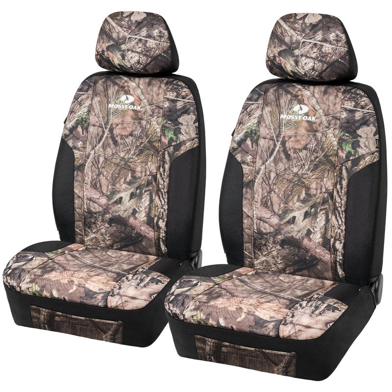 MOSSY OAK Low Back Camo Seat Covers Airbag Compatible Universial Fit Fit Most Bucket Seats Made with Premium RipStop Oxford Fabric Official Licensed Product