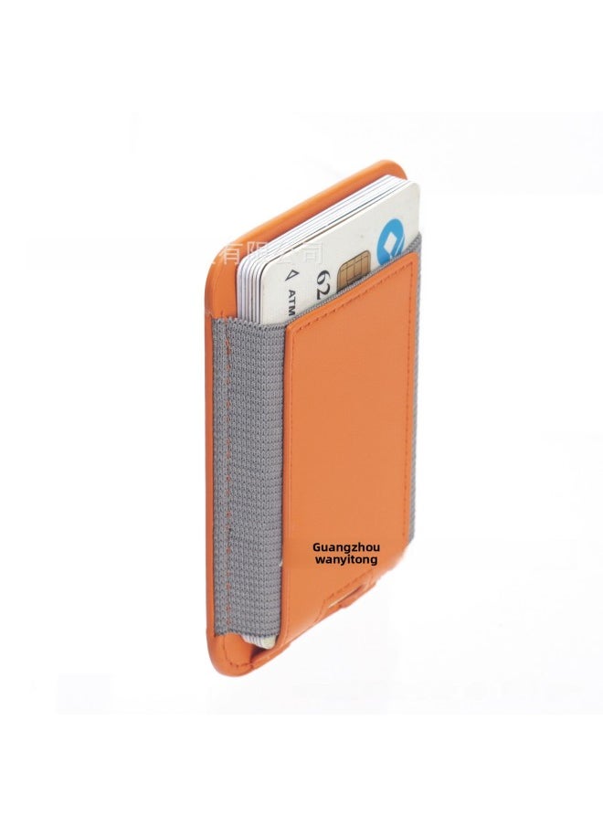 Digital Computer/For Iphone Protective Case - For Iphone 6/6s/7/8 Plus Case 360 Degree Body Protection Shockproof Anti-fall Anti-scratch-Color:Golden Orange + Same Color Elastic-Applicable Model:Elastic Cloth (magnetic Card Bag)