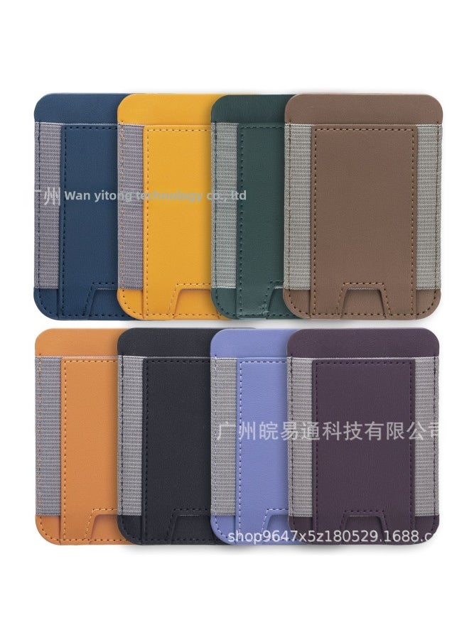 Digital Computer/For Iphone Protective Case - For Iphone 6/6s/7/8 Plus Case 360 Degree Body Protection Shockproof Anti-fall Anti-scratch-Color:Golden Orange + Same Color Elastic-Applicable Model:Elastic Cloth (magnetic Card Bag)