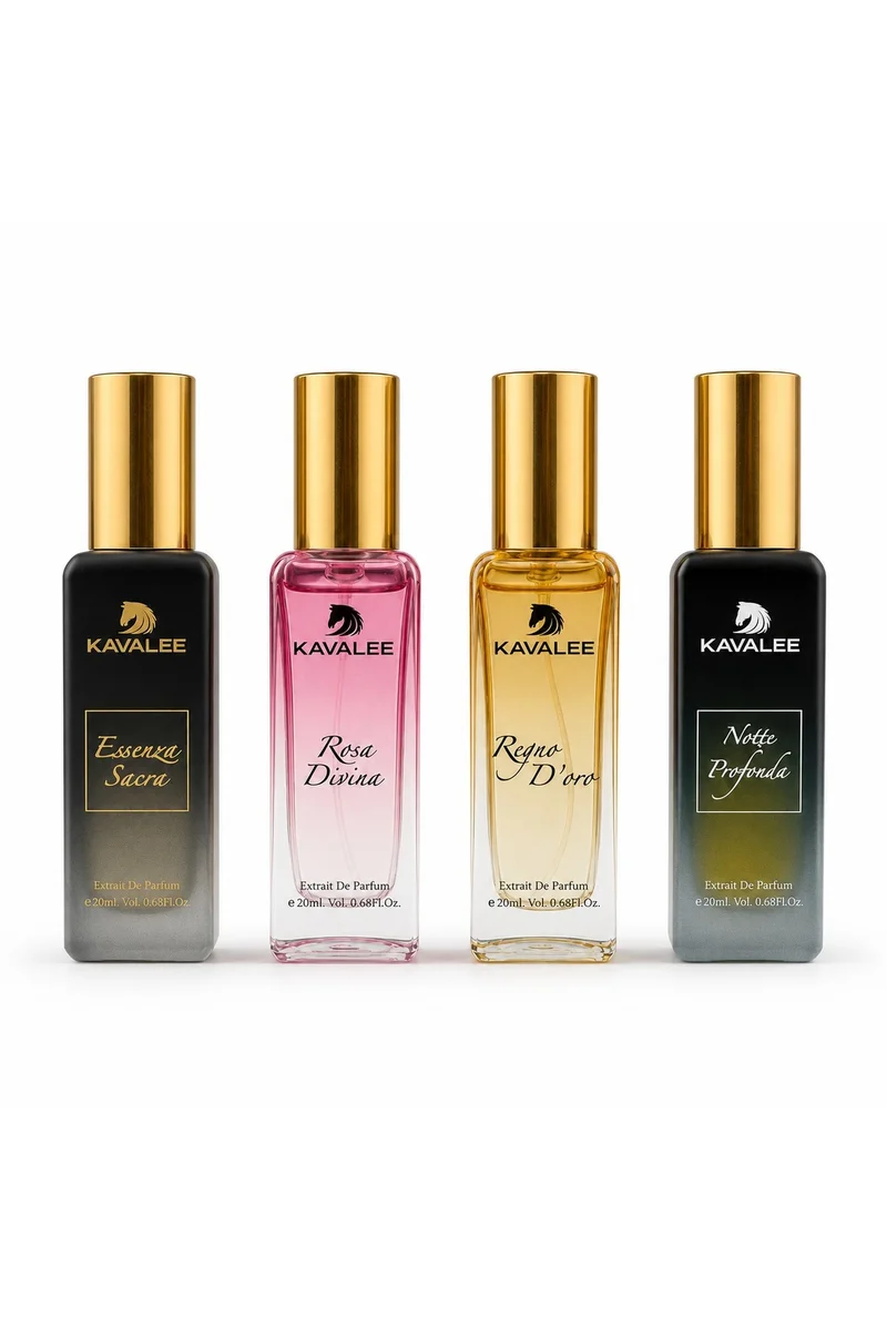 Kavalee Discovery Set Extrait de Parfum Gift Set for Men and Women, 4 x 20ml