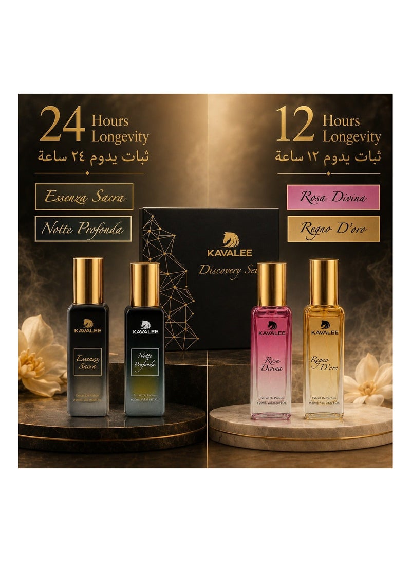 KAVALEE Discovery Set Extrait de Parfum Gift Set for Men and Women, 4 x 20ml - Image 5