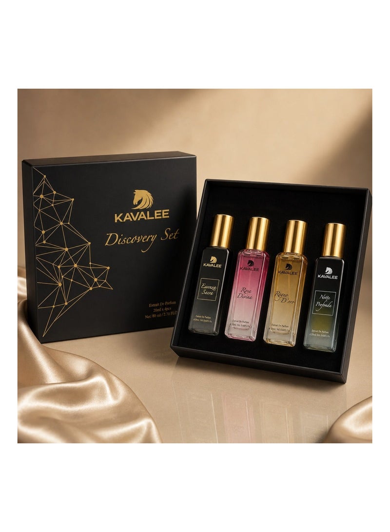 KAVALEE Discovery Set Extrait de Parfum Gift Set for Men and Women, 4 x 20ml - Image 3