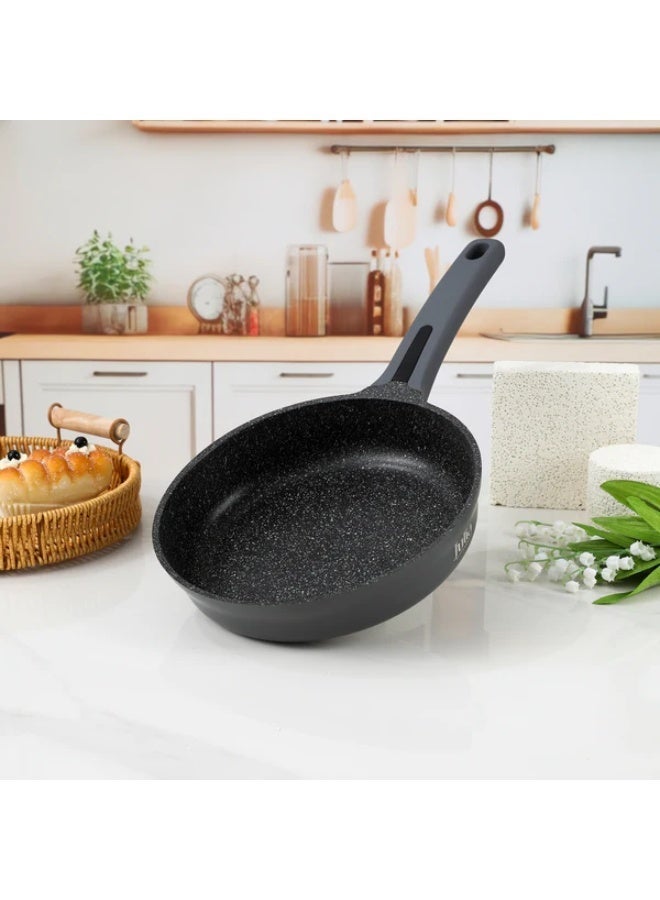 جوليا مِقلاة جوليا إيليت إيدج 22 سم - رمادي - جرانيت أسود غير لاصق - يدعم الحث الحراري - Image 1