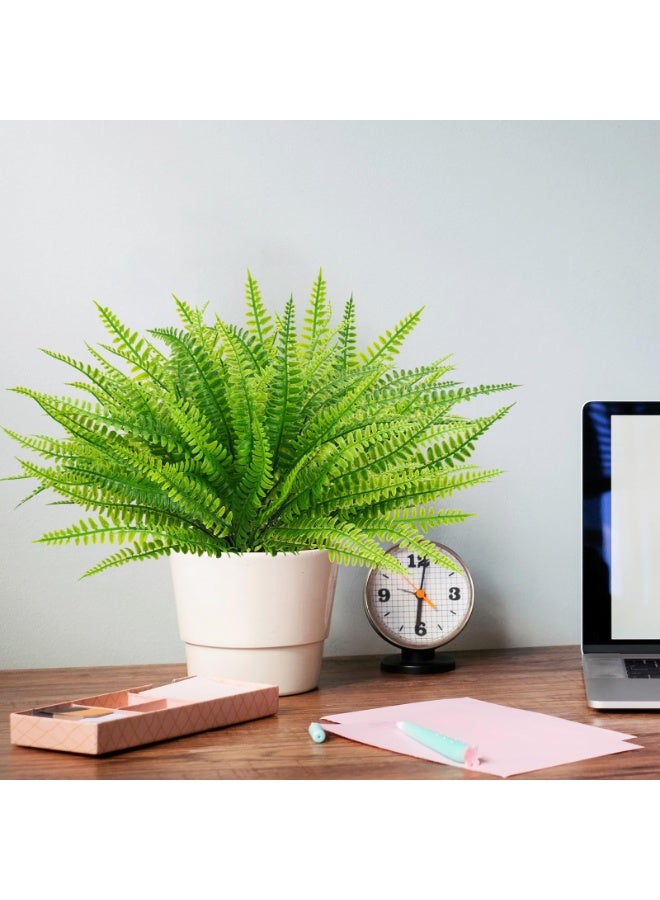 6pcs Artificial Greenery Shrub Bushes, UV Resistant Plastic Fake Plants, 15.7in for Indoor Outdoor Decoration - Image 3