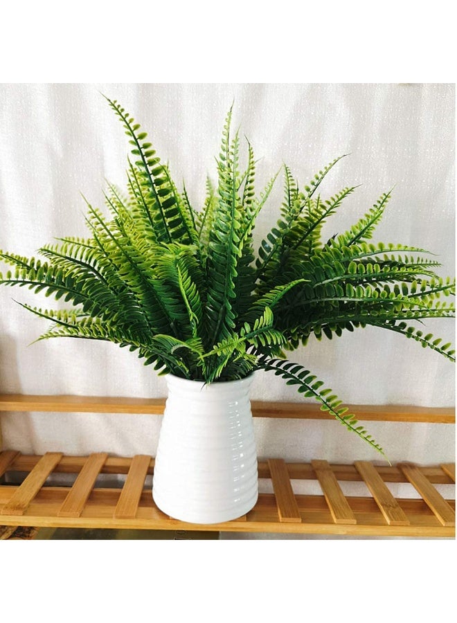 6pcs Artificial Greenery Shrub Bushes, UV Resistant Plastic Fake Plants, 15.7in for Indoor Outdoor Decoration - Image 5