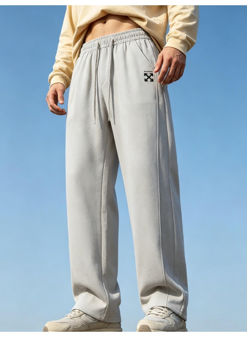أوف-وايت OFF-WHITE Straight pants for men and women in autumn loose casual sports pants - Image 1