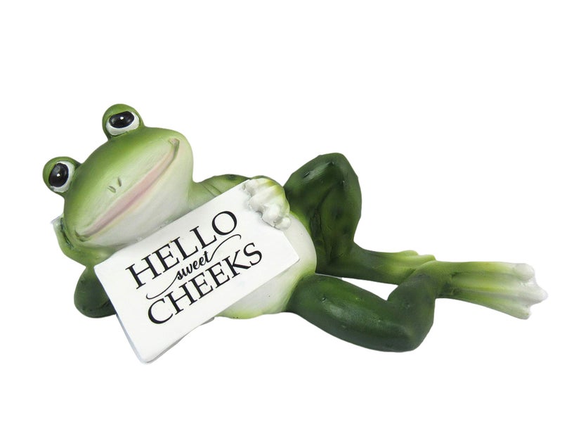 DWK Cheeky Frog Indoor Outdoor Adorable Statue Garden Decor Outdoor Decor Patio Decor Garden Decorations Garden Statues 725 inches