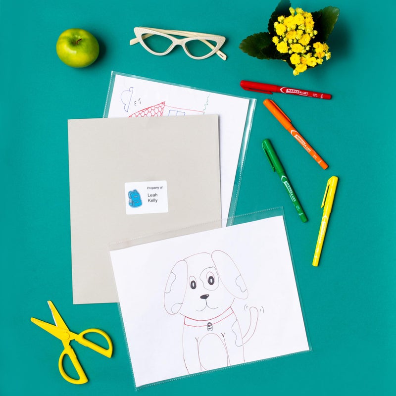 Avery Self-Adhesive Wall and Door Communication Display Protectors, 10 Clear Sleeves (74404) - Image 1