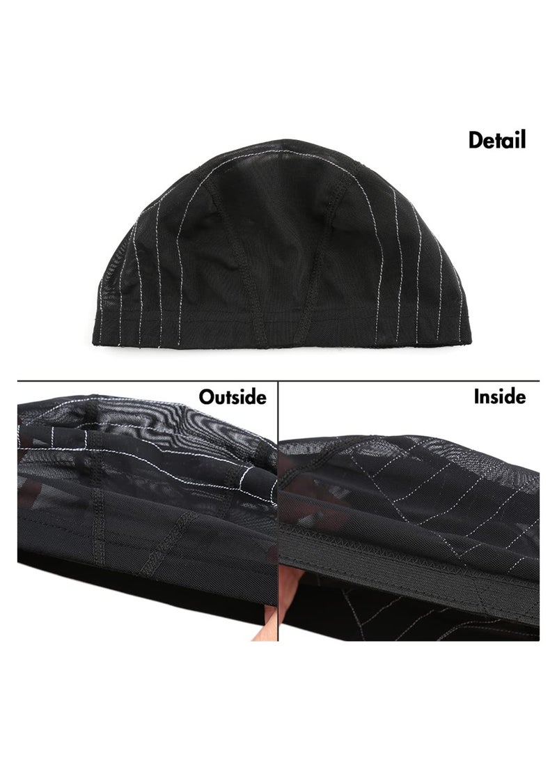Excefore Mesh Dome Wig Cap for Making Wigs, Perfect for Beginner Sewing 5x5 Lace Closure, Stretchable Hairnet with Wide Elastic Band - Image 4