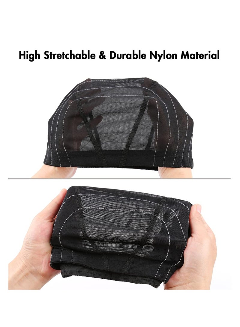 Excefore Mesh Dome Wig Cap for Making Wigs, Perfect for Beginner Sewing 5x5 Lace Closure, Stretchable Hairnet with Wide Elastic Band - Image 5