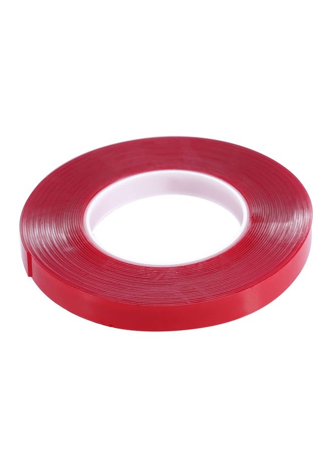 Rotekt 10m Nail Art Adhesive Double-Sided Tape, Double Side Glue Nail Sticker for Press on Nail Sticky Tabs,Red Film Clear Tape for Nail Display Lens Manicure Tool, False Nail Tips - Image 1
